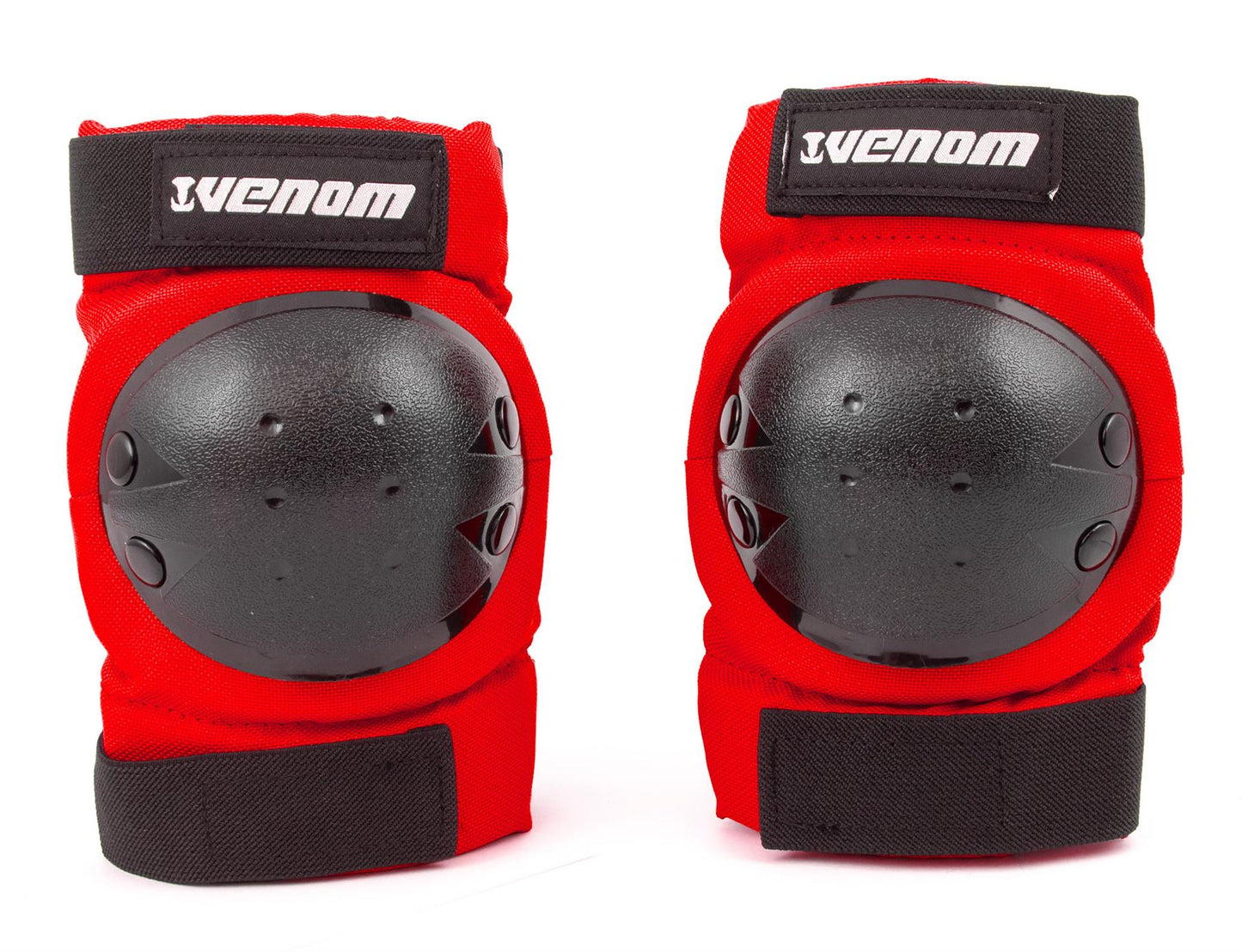 Venom Triple Knee/Elbow/Wrist Pad Set - Red Black - Littletrax Kids Electric Bikes
