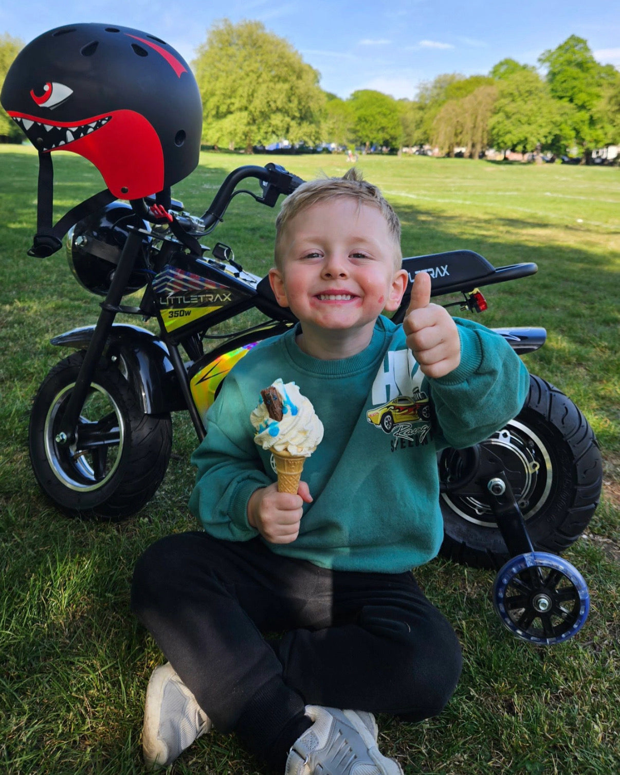 NEW LittleTrax Kids Electric Monkey Bike 350w Dirt bike ride on toy similar to 50cc off road bike - Littletrax Kids Electric Bikes