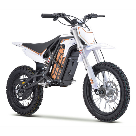 EBOX 2 V2 Off-Road Pit Bike - White - Littletrax Kids Electric Bikes