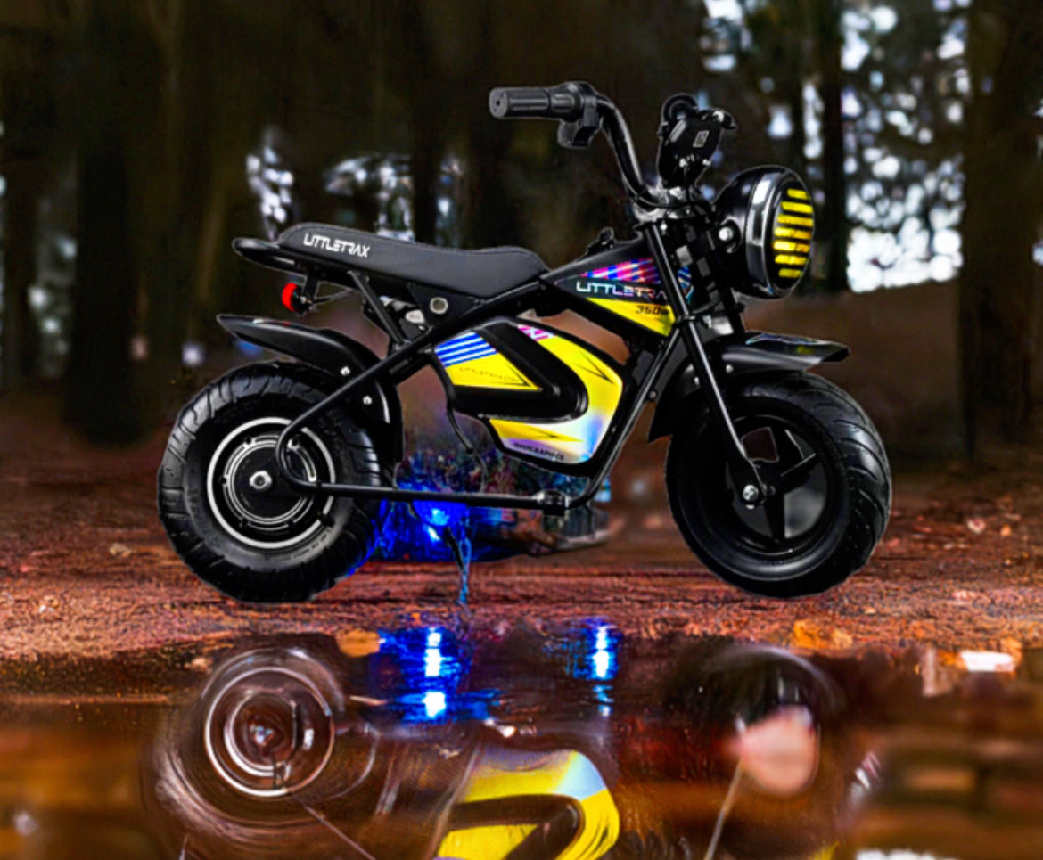 NEW LittleTrax Kids Electric Monkey Bike 350w Dirt bike ride on toy similar to 50cc off road bike - Littletrax Kids Electric Bikes