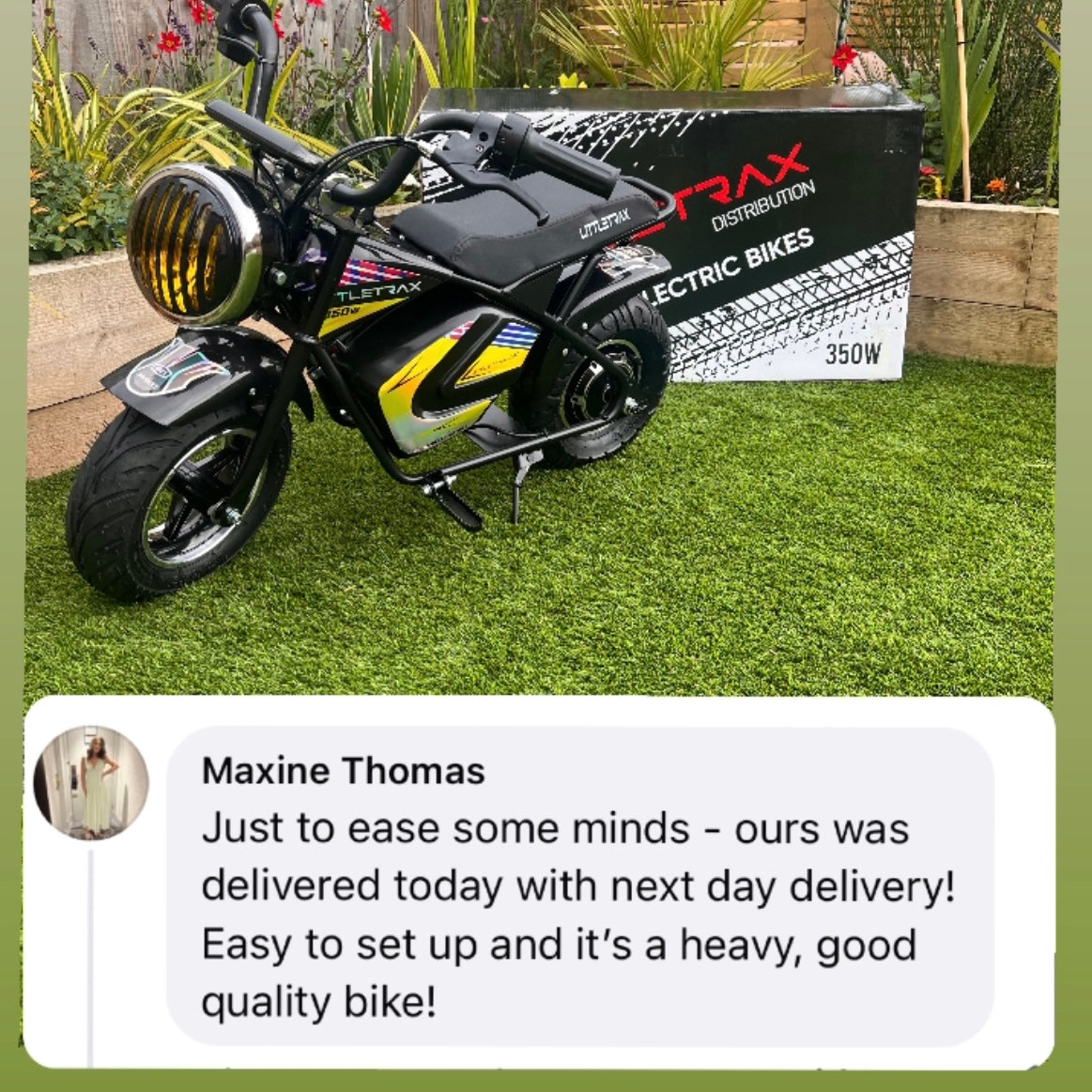 NEW LittleTrax Kids Electric Monkey Bike 350w Dirt bike ride on toy similar to 50cc off road bike - Littletrax Kids Electric Bikes
