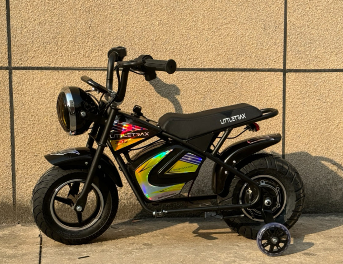 NEW LittleTrax Kids Electric Monkey Bike 350w Dirt bike ride on toy similar to 50cc off road bike - Littletrax Kids Electric Bikes