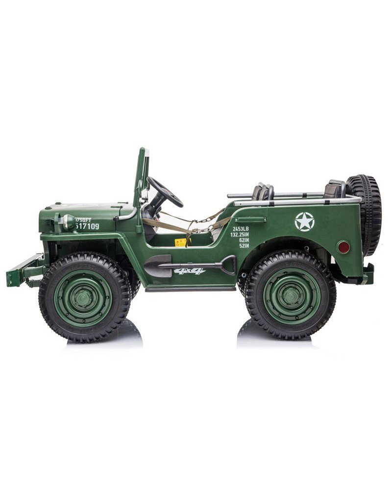 3 Seater Hotchkiss Willys Jeep Ride On 24v