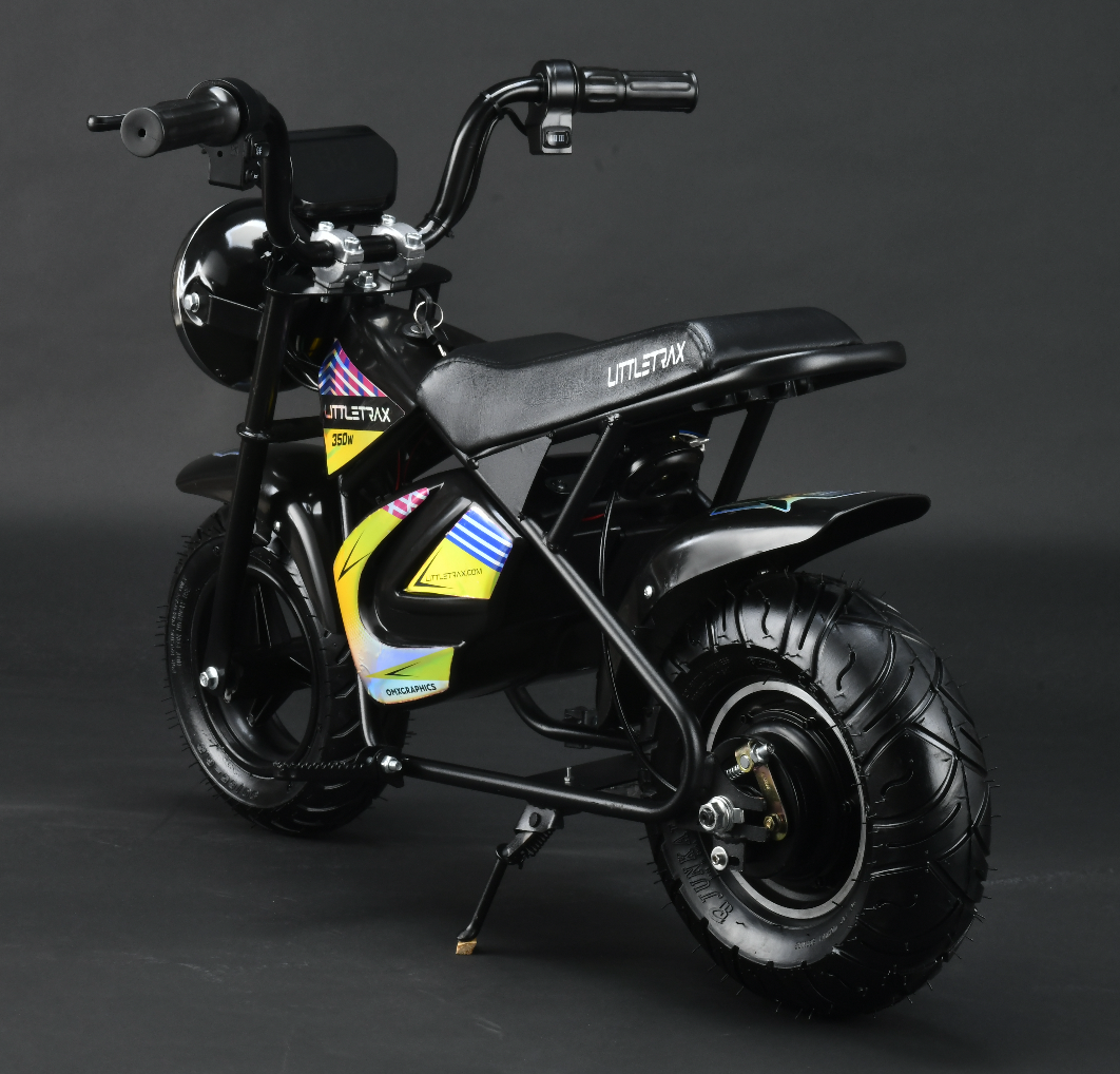 NEW LittleTrax Kids Electric Monkey Bike - 350w, 3 Speed Max 15mph - 19kg - Up to 10 mile Range - Littletrax Kids Electric Bikes