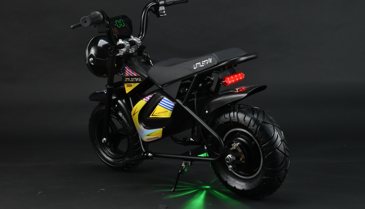 NEW LittleTrax Kids Electric Monkey Bike - 350w, 3 Speed Max 15mph - 19kg - Up to 10 mile Range - Littletrax Kids Electric Bikes