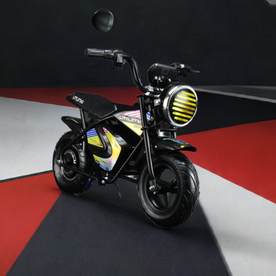 NEW LittleTrax Kids Electric Monkey Bike 350w Dirt bike ride on toy similar to 50cc off road bike - Littletrax Kids Electric Bikes