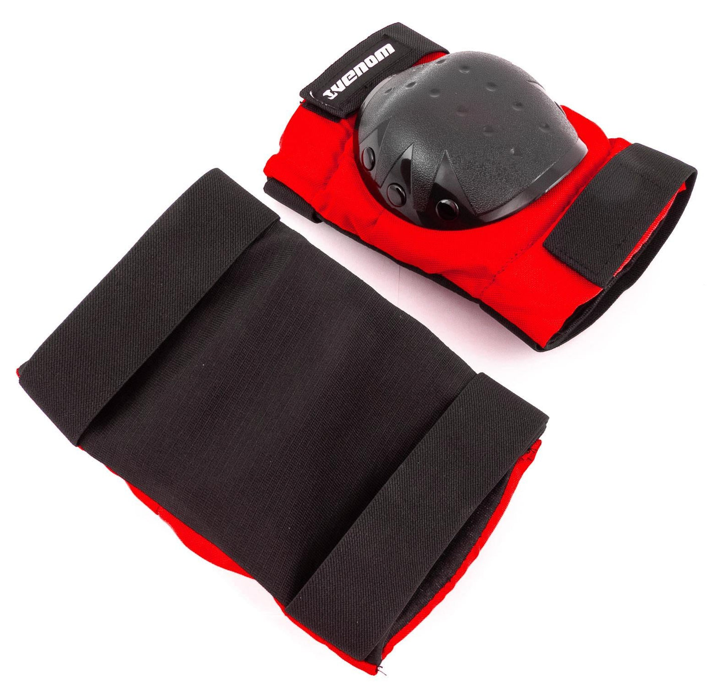 Venom Triple Knee/Elbow/Wrist Pad Set - Red Black - Littletrax Kids Electric Bikes