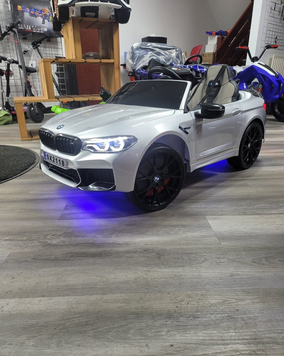 BMW M5 Kids Ride on Electric Car 12v With leather Seats and Eva Wheels