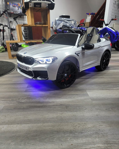 BMW M5 Kids Ride on Electric Car 12v With leather Seats and Eva Wheels