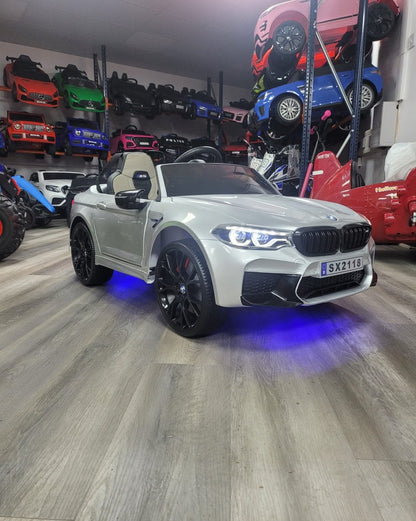 BMW M5 Kids Ride on Electric Car 12v With leather Seats and Eva Wheels