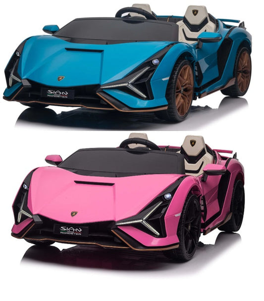 2-Seater Kids Lamborghini Sian Ride-On Car with Remote