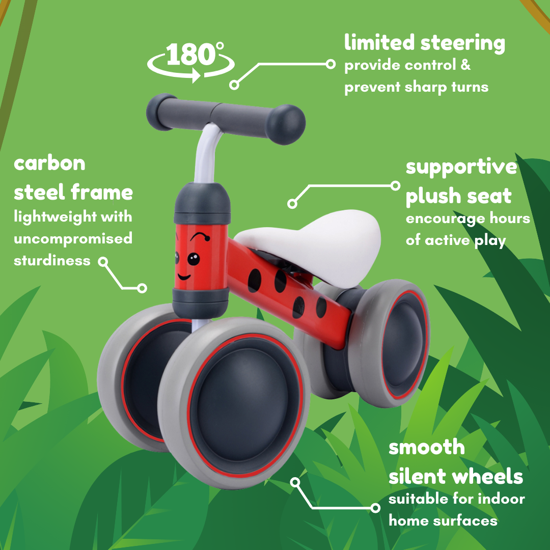 Betty Ladybird - Baby Balance Bike - Littletrax Kids Electric Bikes