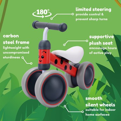Betty Ladybird - Baby Balance Bike - Littletrax Kids Electric Bikes