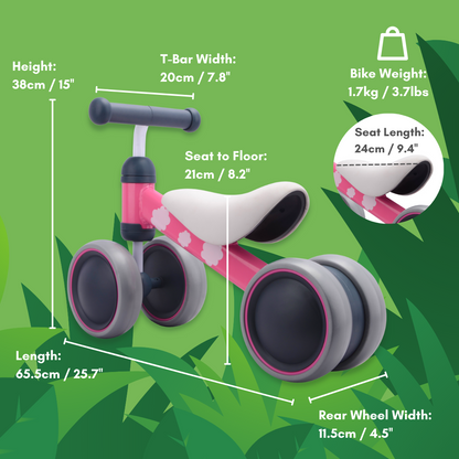 Bonnie Bunny - Baby Balance Bike - Littletrax Kids Electric Bikes