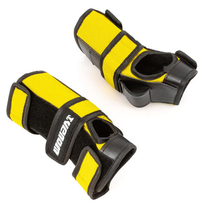 Venom Triple Knee/Elbow/Wrist Pad Set - Yellow Black - Littletrax Kids Electric Bikes