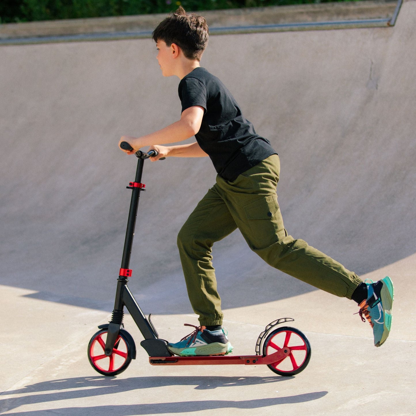 Burgundy - Big 2 Wheel Scooter - Littletrax Kids Electric Bikes