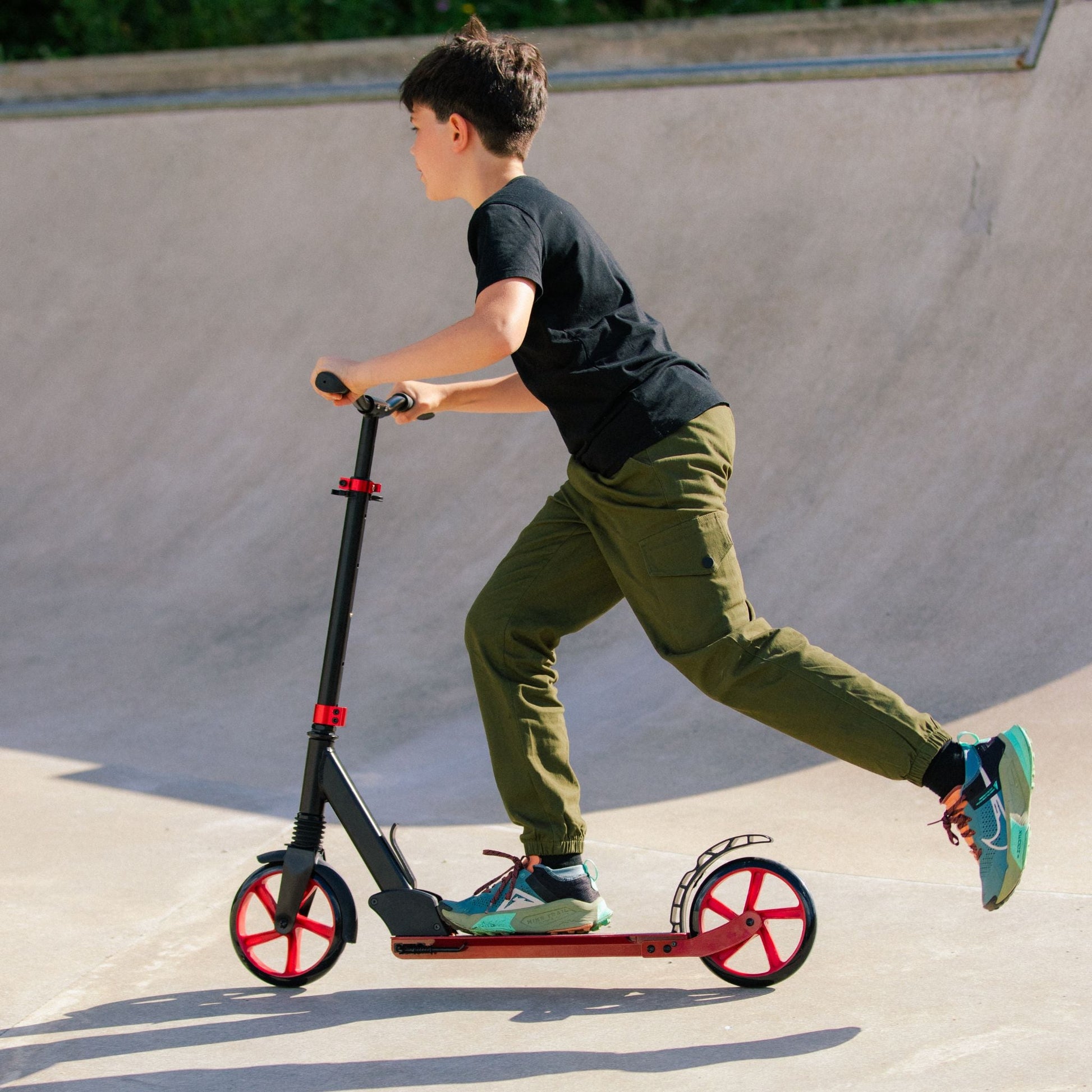 Burgundy - Big 2 Wheel Scooter - Littletrax Kids Electric Bikes