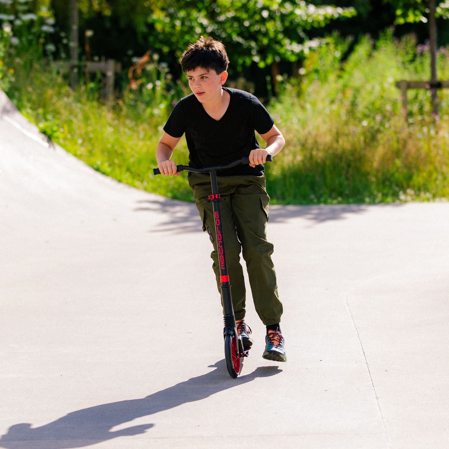 Burgundy - Big 2 Wheel Scooter - Littletrax Kids Electric Bikes