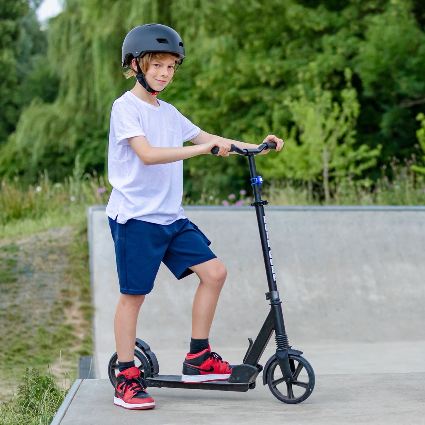 Charcoal - Big 2 Wheel Scooter - Littletrax Kids Electric Bikes