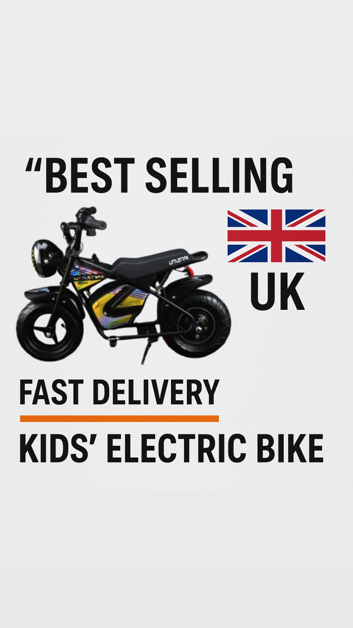 NEW LittleTrax Kids Electric Monkey Bike 350w Dirt bike ride on toy similar to 50cc off road bike - Littletrax Kids Electric Bikes