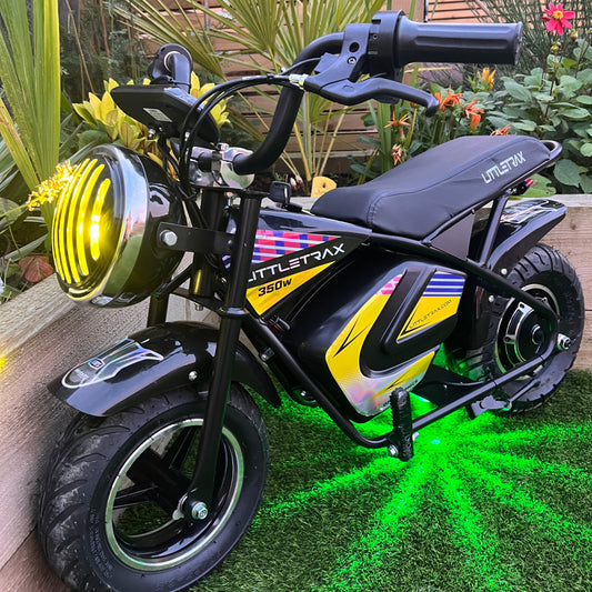NEW LittleTrax Kids Electric Monkey Bike 350w Dirt bike ride on toy similar to 50cc off road bike - Littletrax Kids Electric Bikes