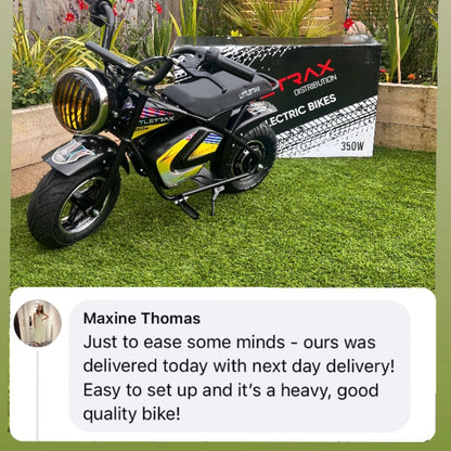 NEW LittleTrax Kids Electric Monkey Bike 350w Dirt bike ride on toy similar to 50cc off road bike - Littletrax Kids Electric Bikes