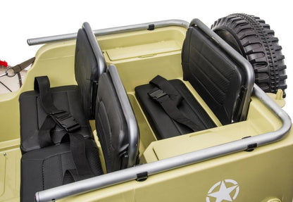 3 Seater Hotchkiss Willys Jeep Ride On 24v