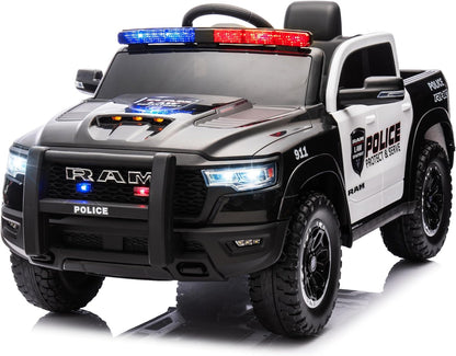 12V Dodge Ram Police Ride-On Car: Your Child's First Patrol Mission - Littletrax Kids Electric Bikes