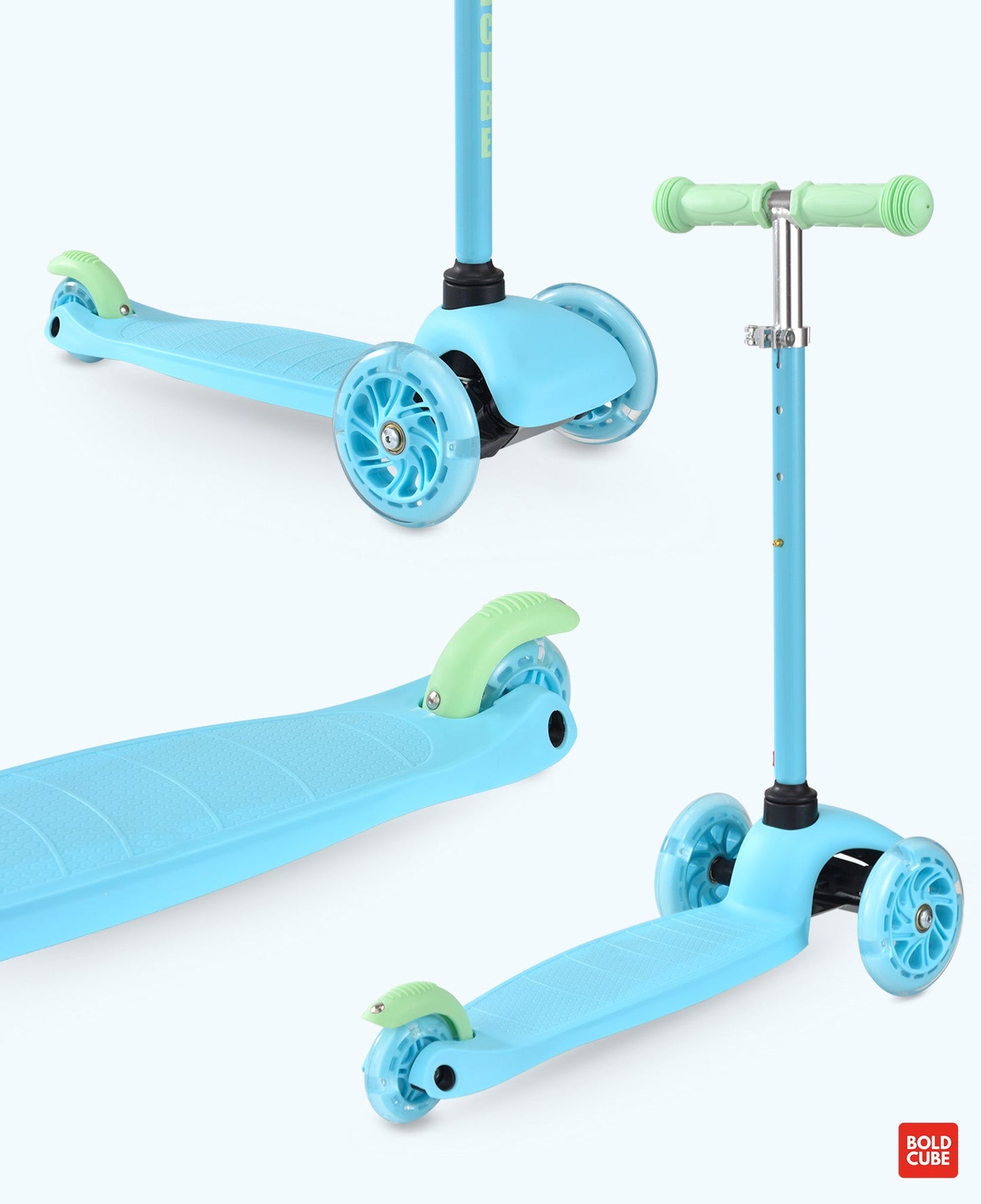 Blue & Green - Teeny 3 Wheel Scooter - Littletrax Kids Electric Bikes