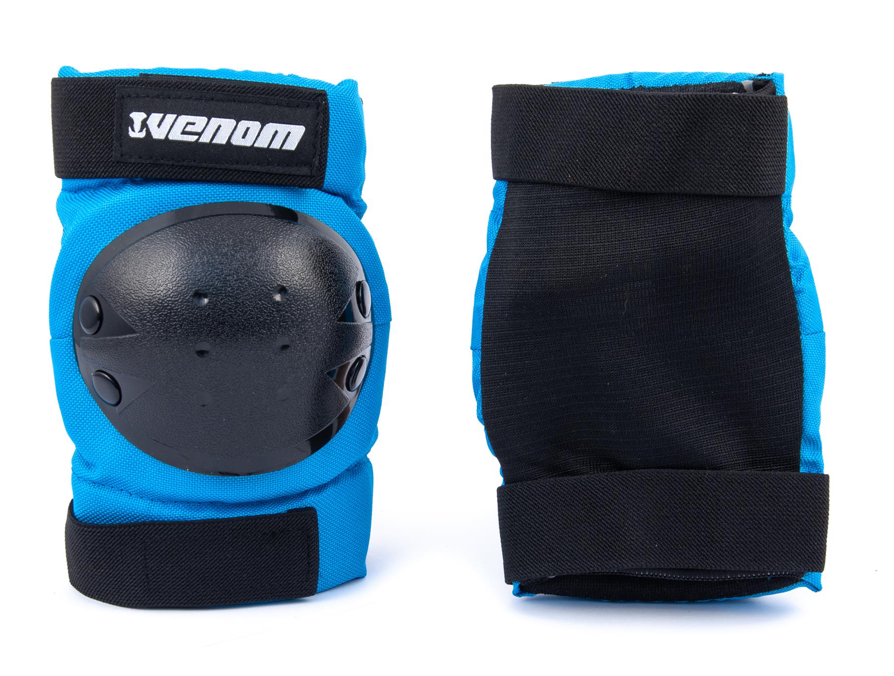 Venom Triple Knee/Elbow/Wrist Pad Set - Blue Black - Littletrax Kids Electric Bikes