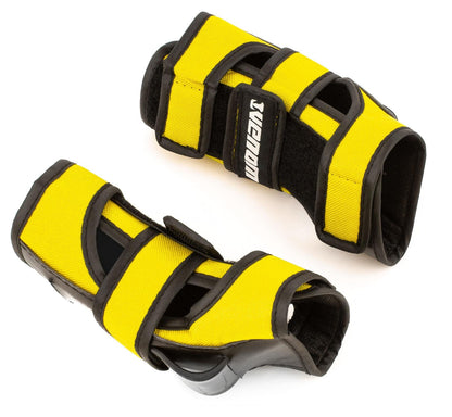 Venom Triple Knee/Elbow/Wrist Pad Set - Yellow Black - Littletrax Kids Electric Bikes