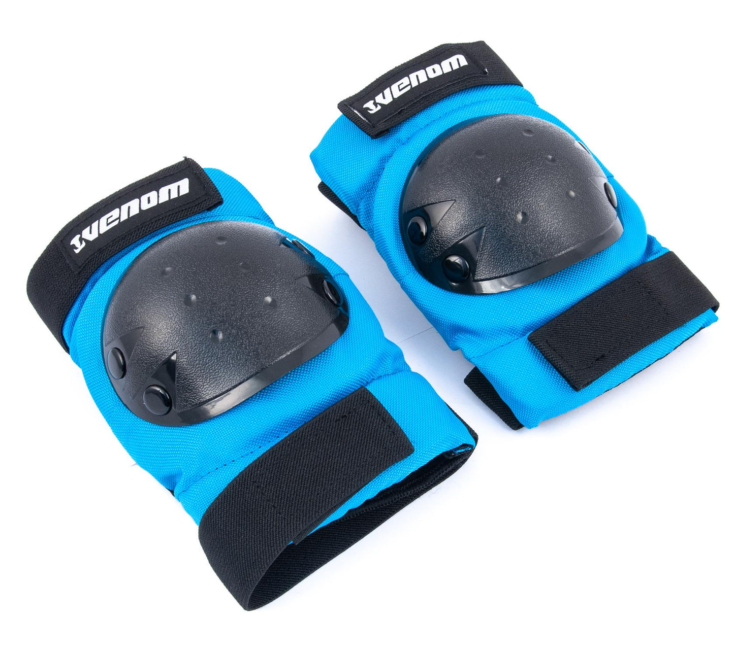 Venom Triple Knee/Elbow/Wrist Pad Set - Blue Black - Littletrax Kids Electric Bikes