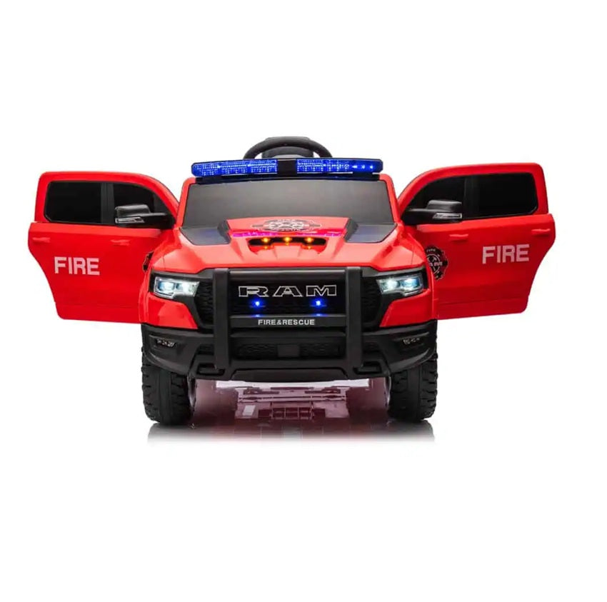Red Fire Truck 12V Electric Ride-On: Become a Hero! - Littletrax Kids Electric Bikes
